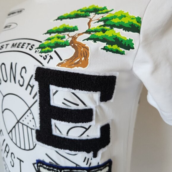 First Row Grade School Patch Graphic Tee Shirt Short Sleeve White Youth Unisex - Picture 6 of 12